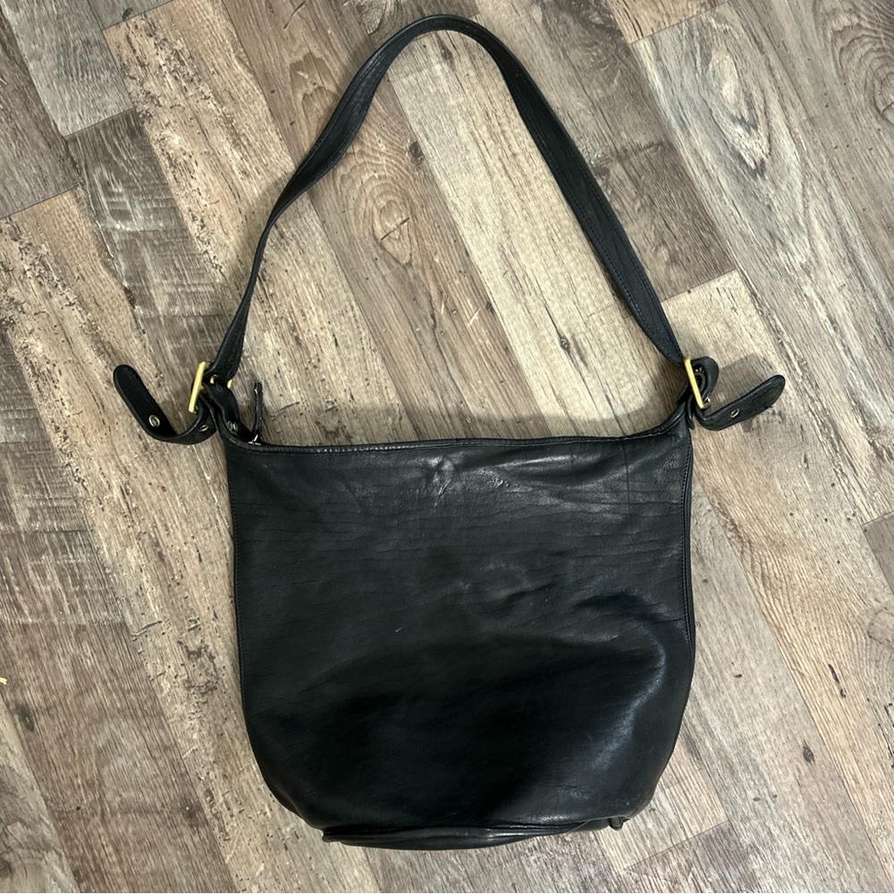Vintage Coach Legacy Hobo 1991 Black Leather Crossbody large